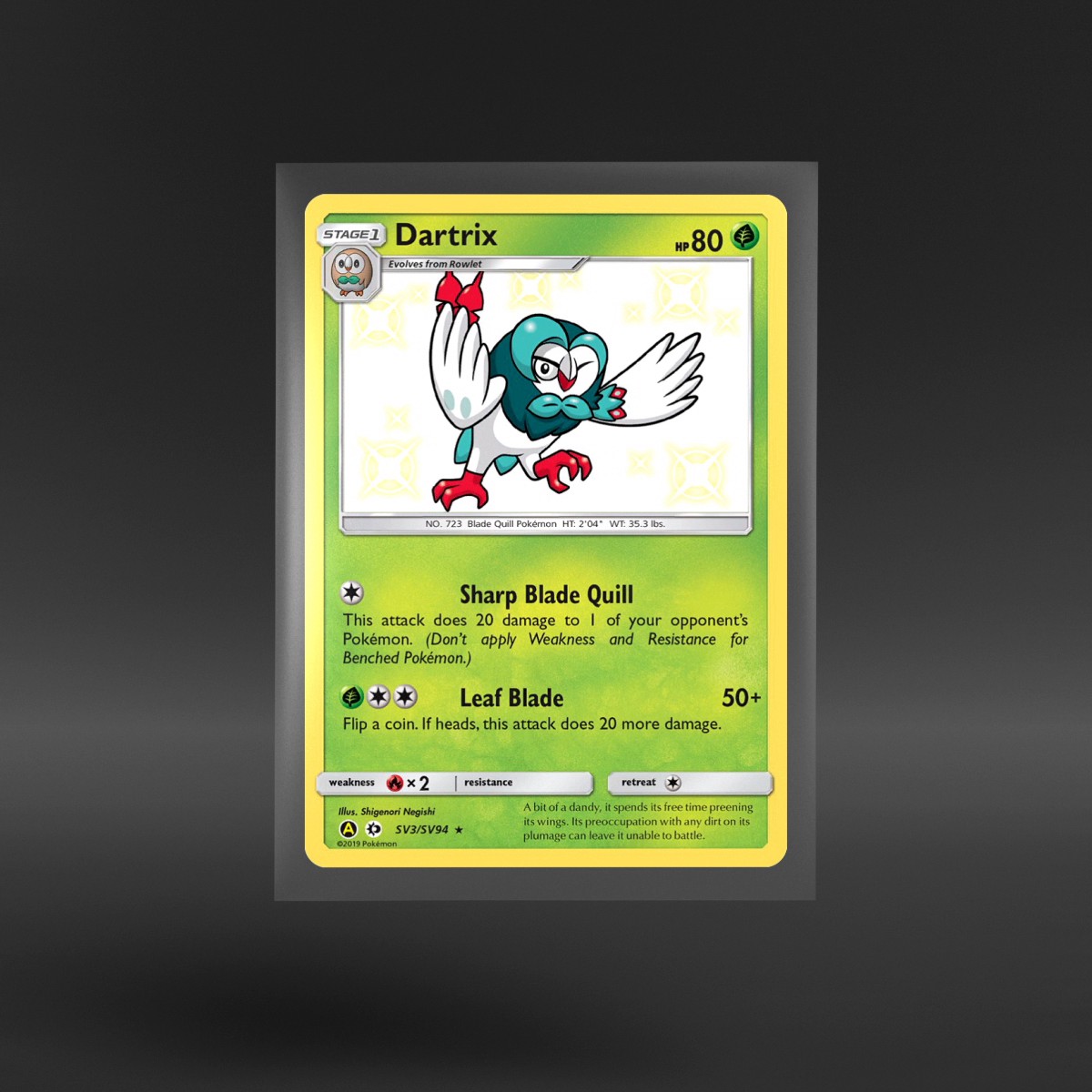 Hidden Fates Shiny Vault #SV3/SV94 Dartrix