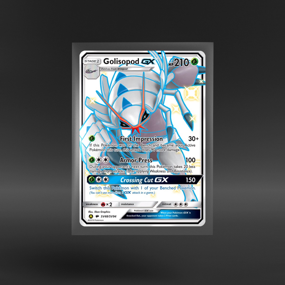 Hidden Fates Shiny Vault #SV48/SV94 Golisopod-GX