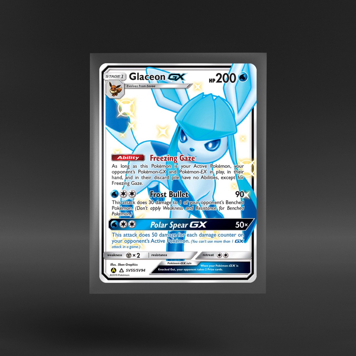 Hidden Fates Shiny Vault #SV55/SV94 Glaceon-GX