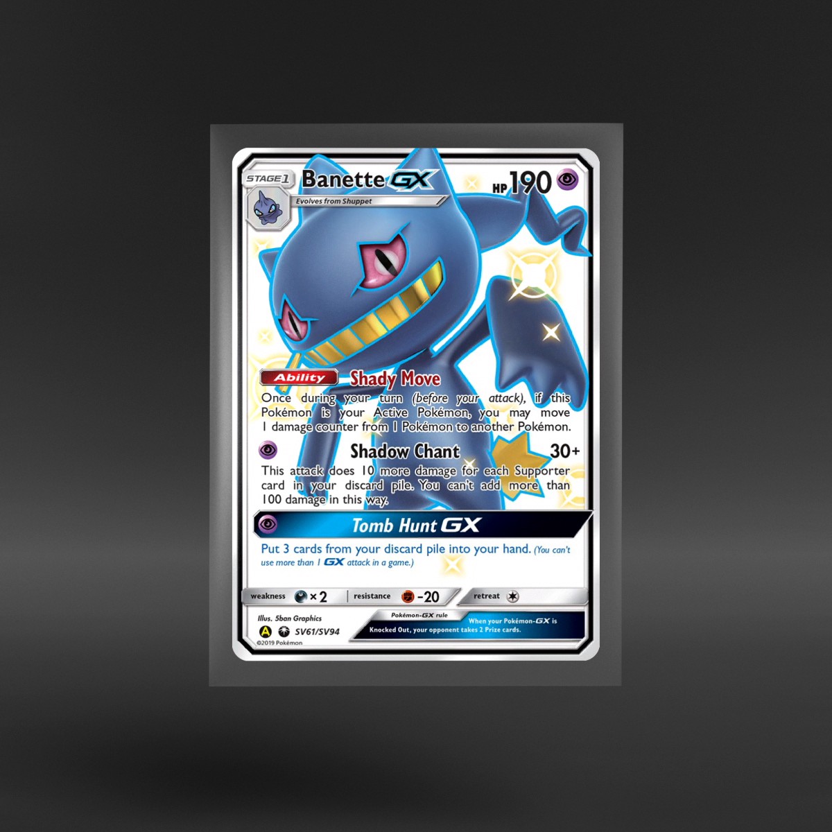 Hidden Fates Shiny Vault #SV61/SV94 Banette-GX