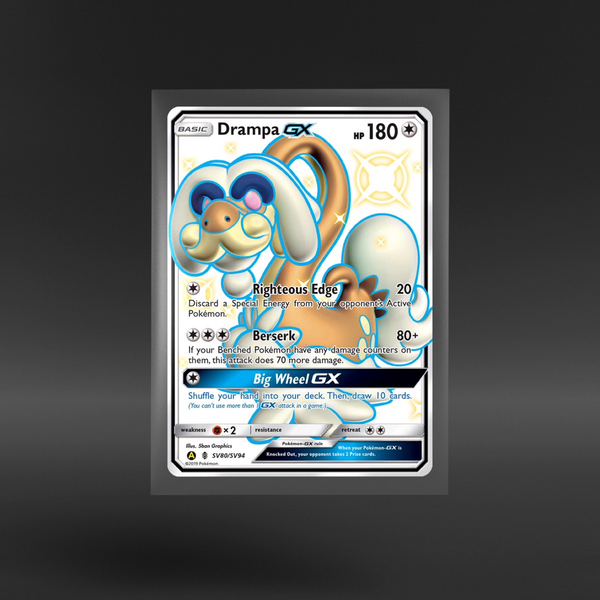 Hidden Fates Shiny Vault #SV80/SV94 Drampa-GX