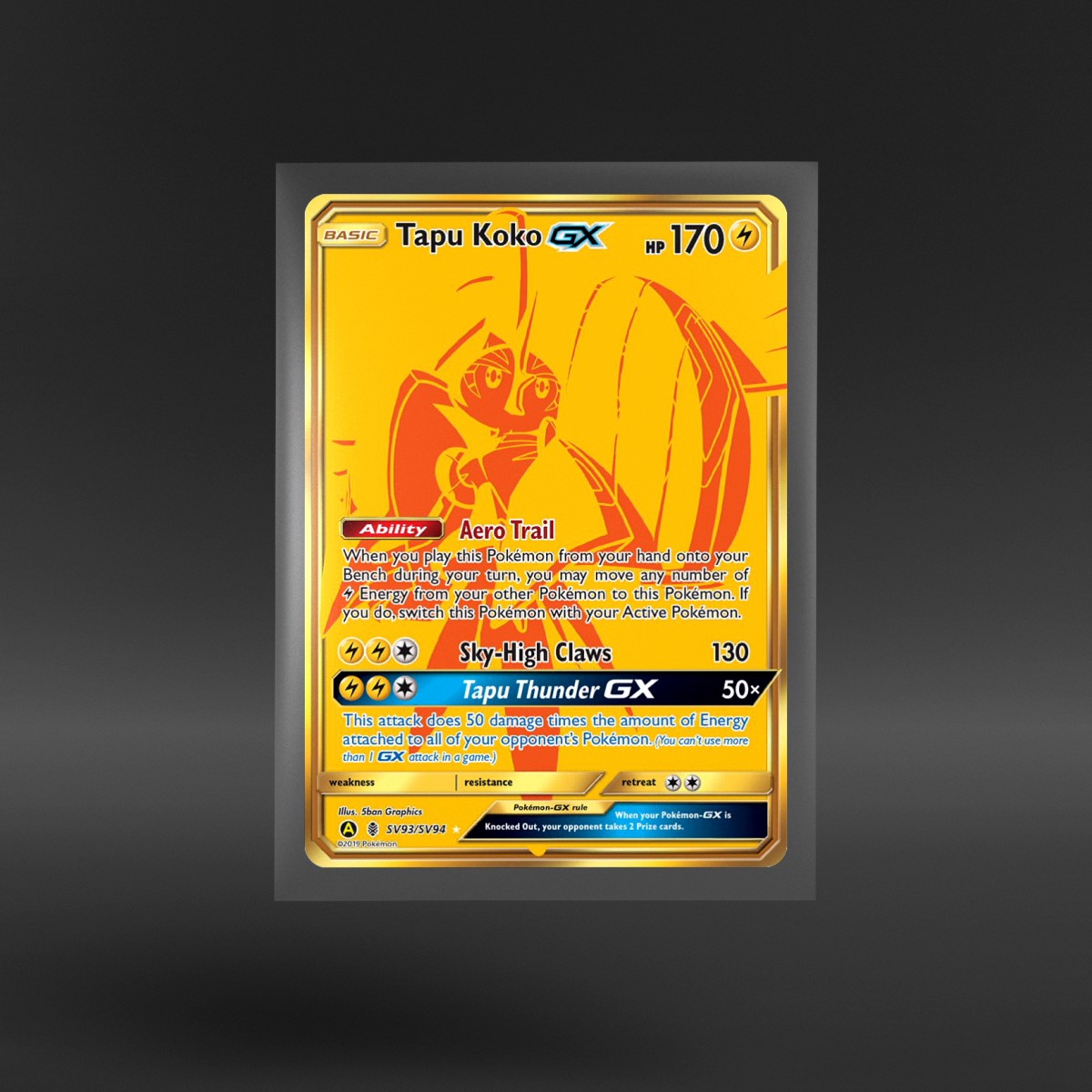 Hidden Fates Shiny Vault #SV93/SV94 Tapu Koko-GX