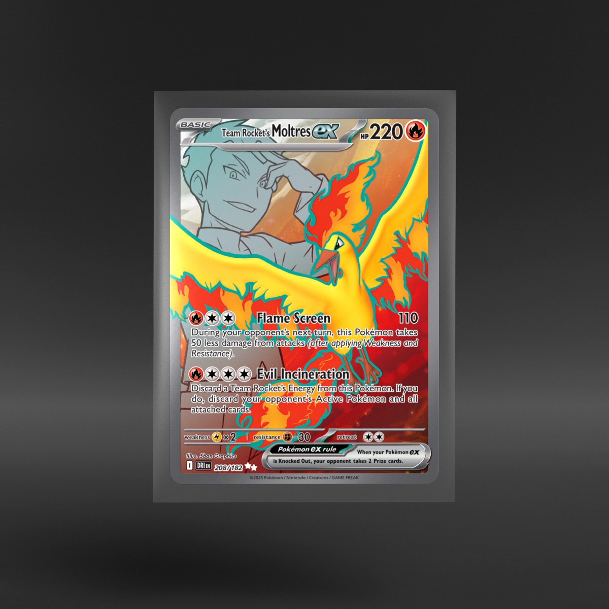 Destined Rivals #208/182 Team Rocket's Moltres ex