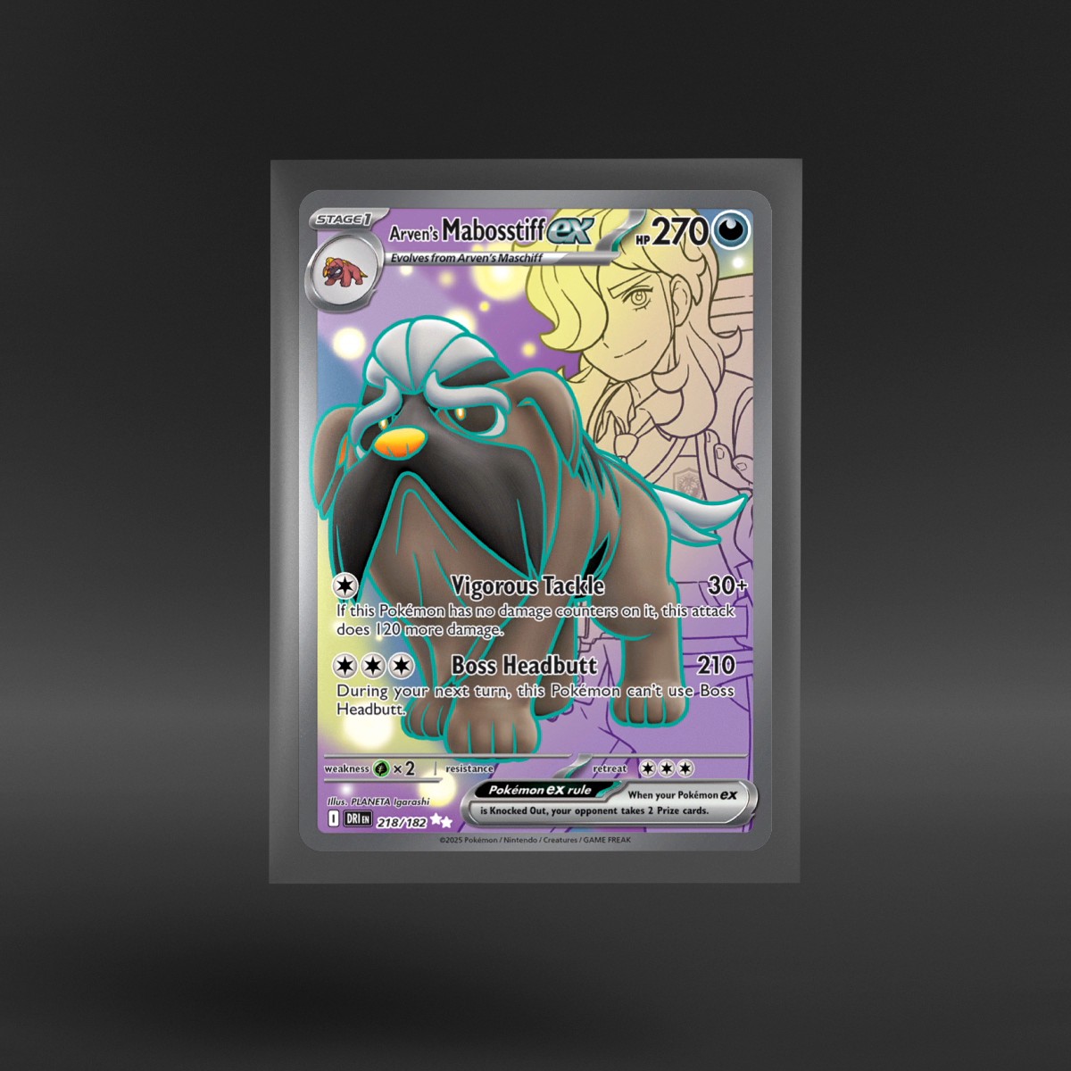 Destined Rivals #218/182 Arven's Mabosstiff ex