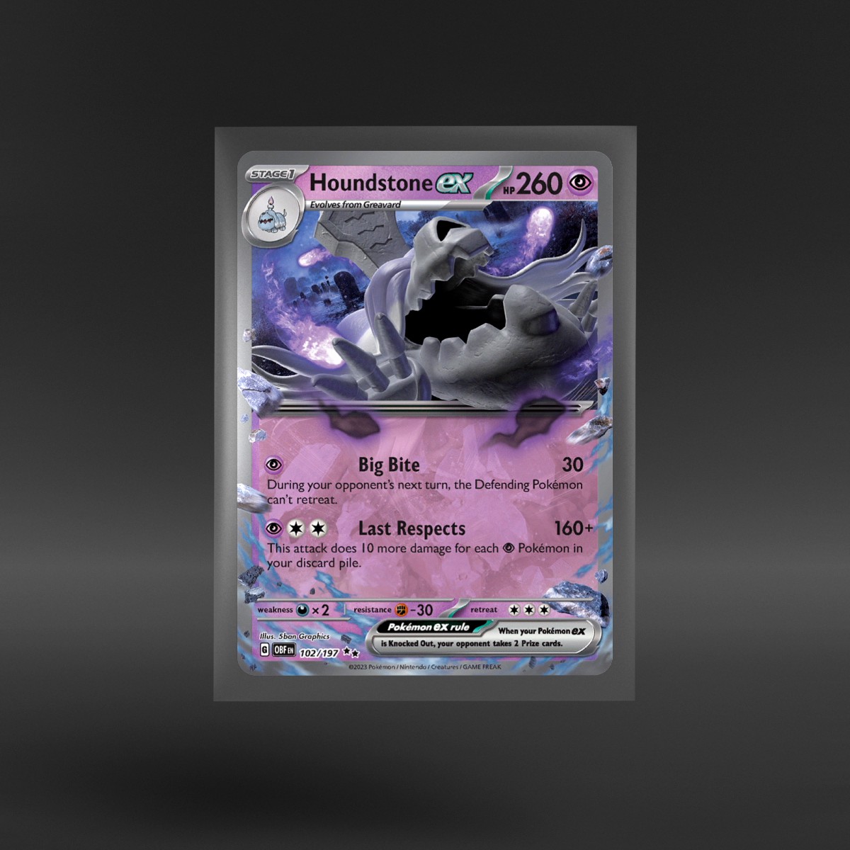 Obsidian Flames #102/197 Houndstone ex