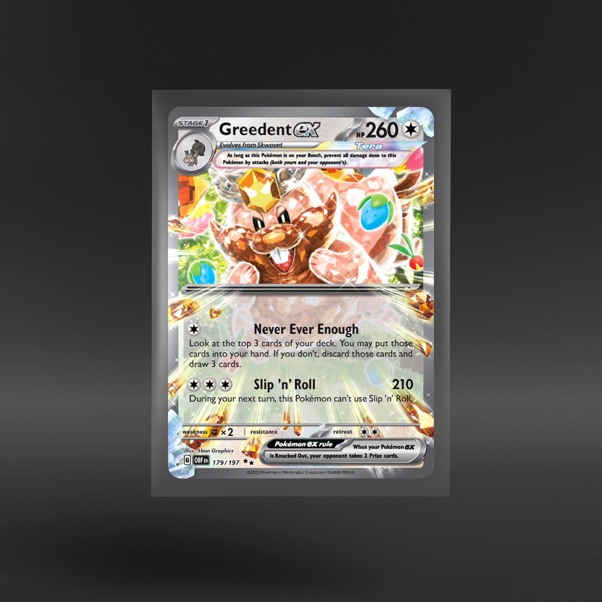 Obsidian Flames #179/197 Greedent ex