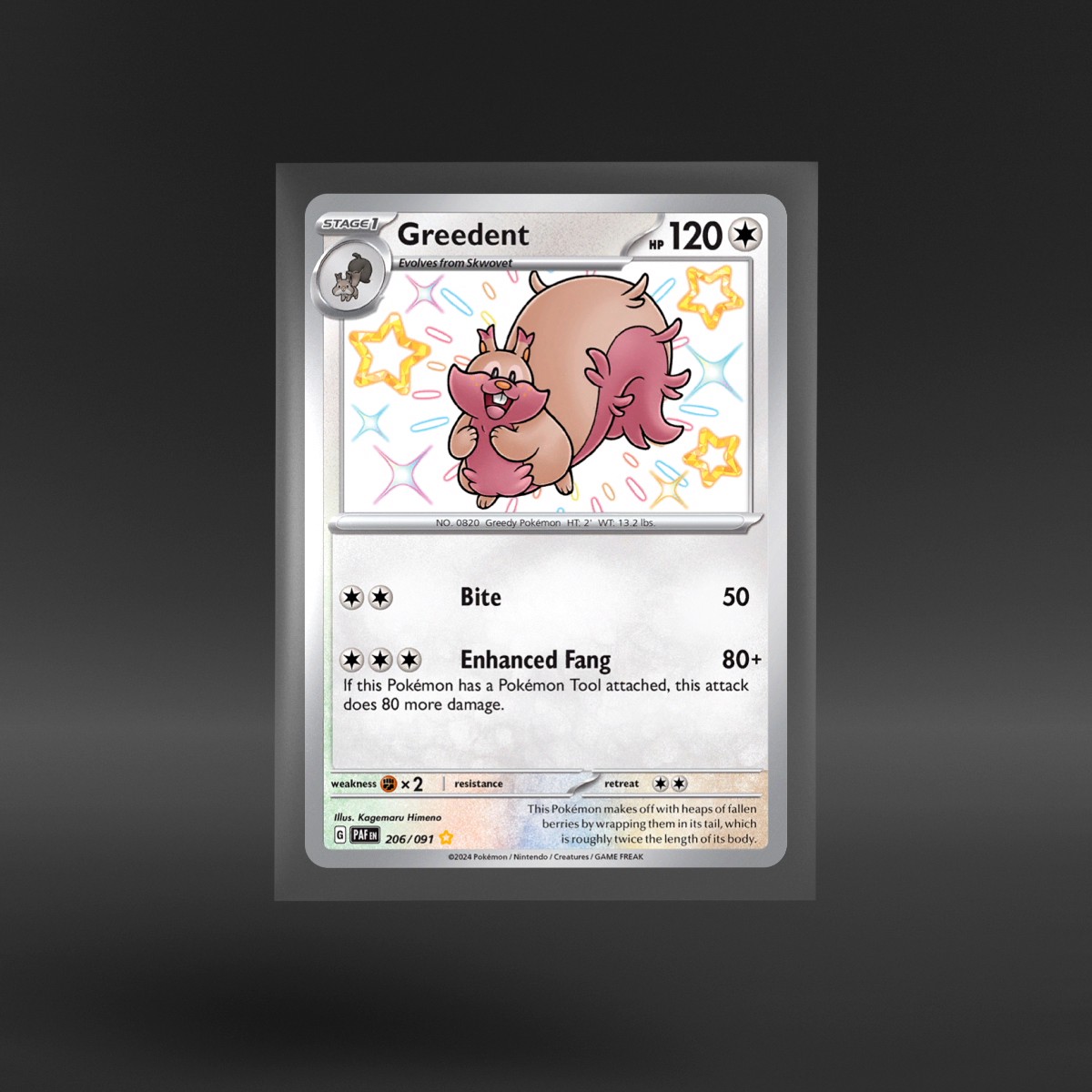 Paldean Fates #206/091 Greedent