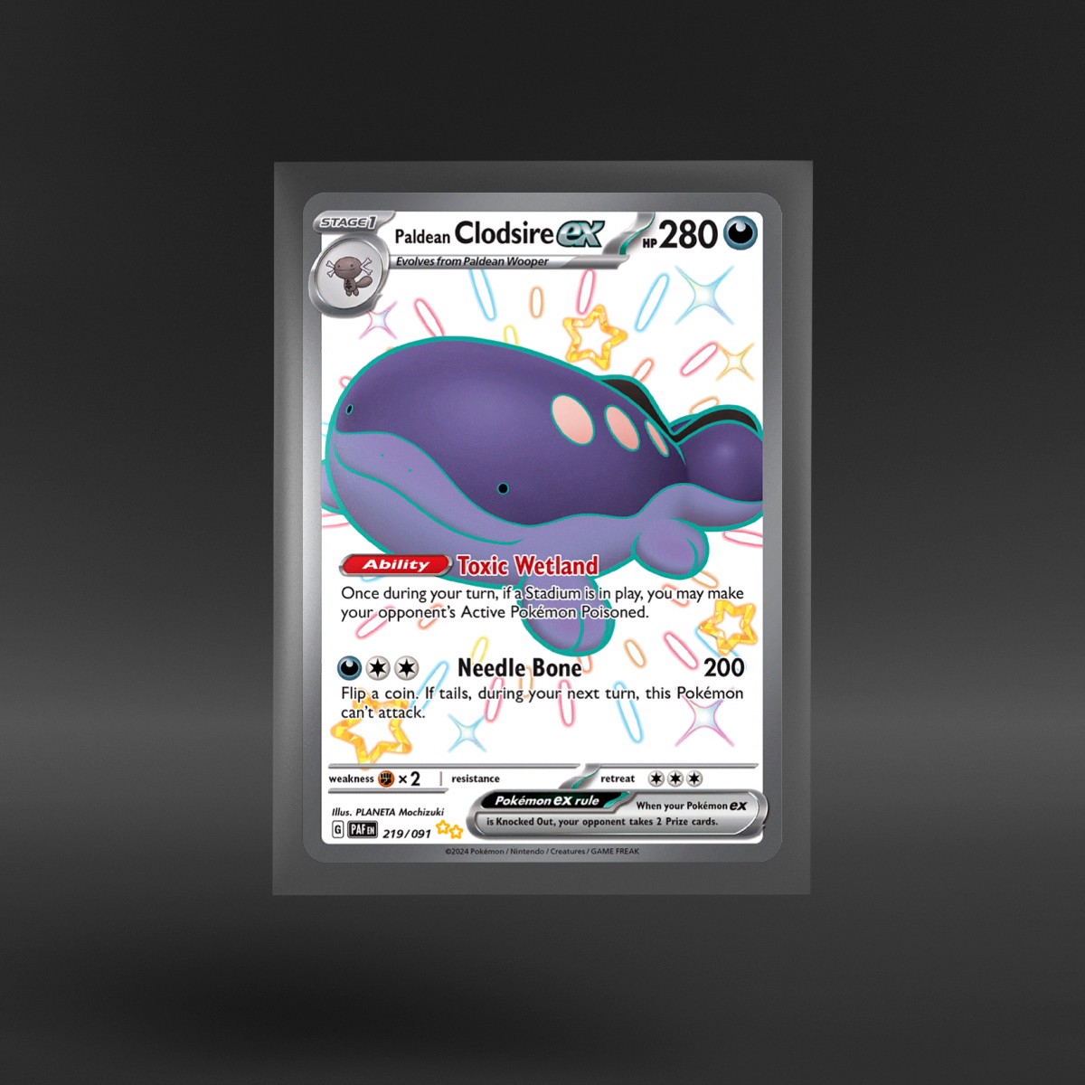 Paldean Fates #219/091 Paldean Clodsire ex