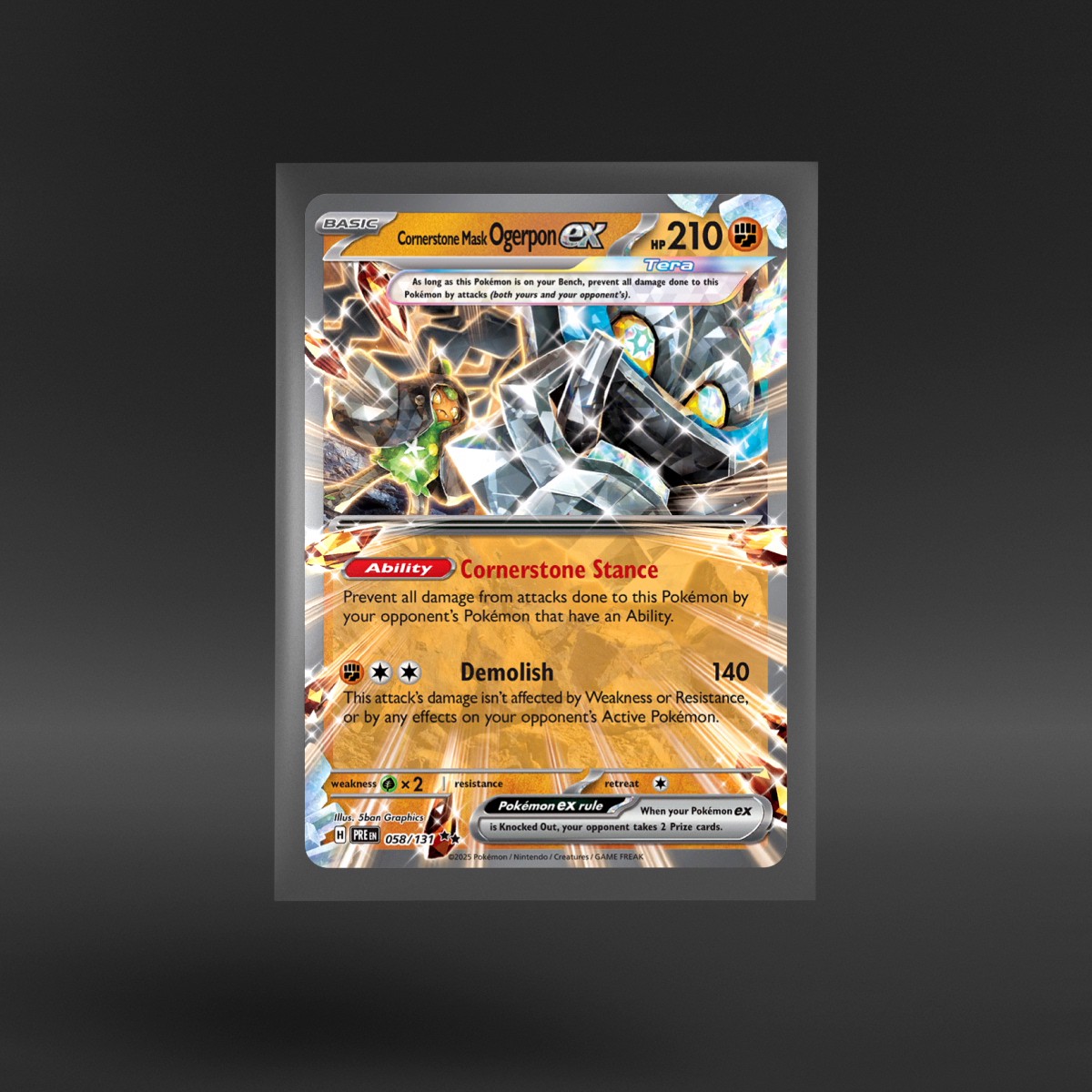 Prismatic Evolutions #058/131 Cornerstone Mask Ogerpon ex