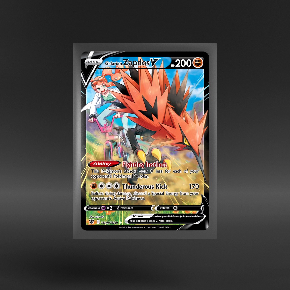 Astral Radiance Trainer Gallery #TG19/TG30 Galarian Zapdos V