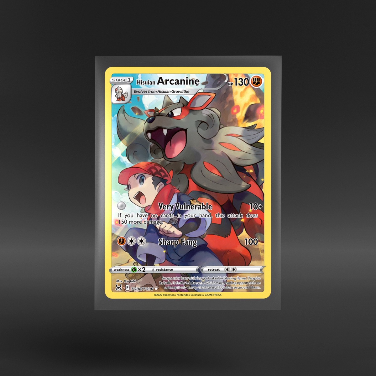 Lost Origin Trainer Gallery #TG08/TG30 Hisuian Arcanine