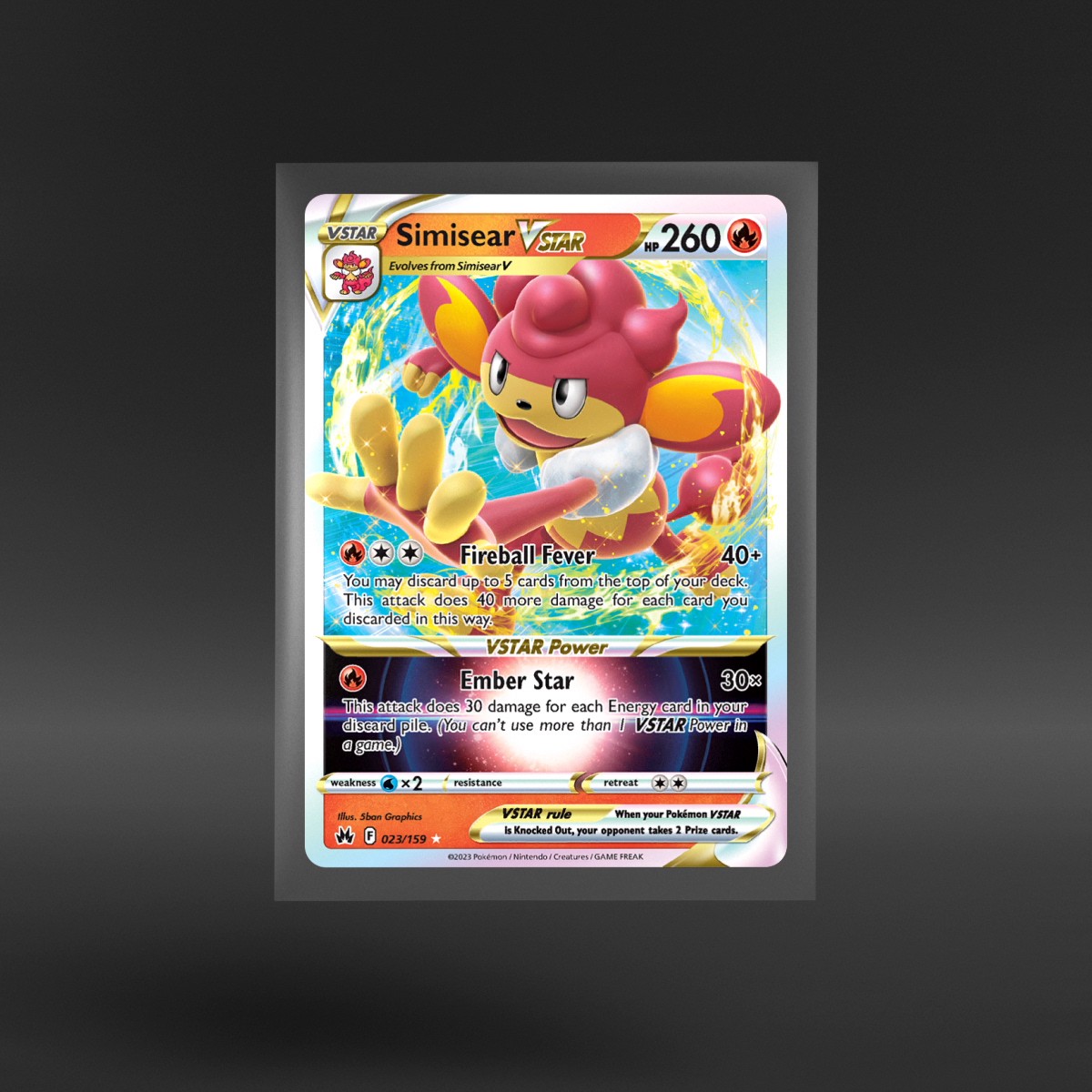 Crown Zenith #023/159 Simisear VSTAR