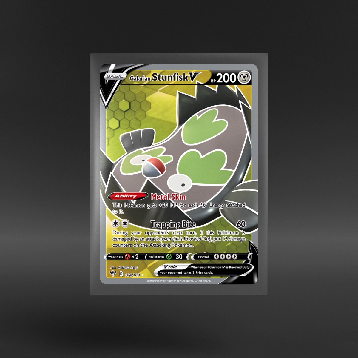 Darkness Ablaze #184/189 Galarian Stunfisk V