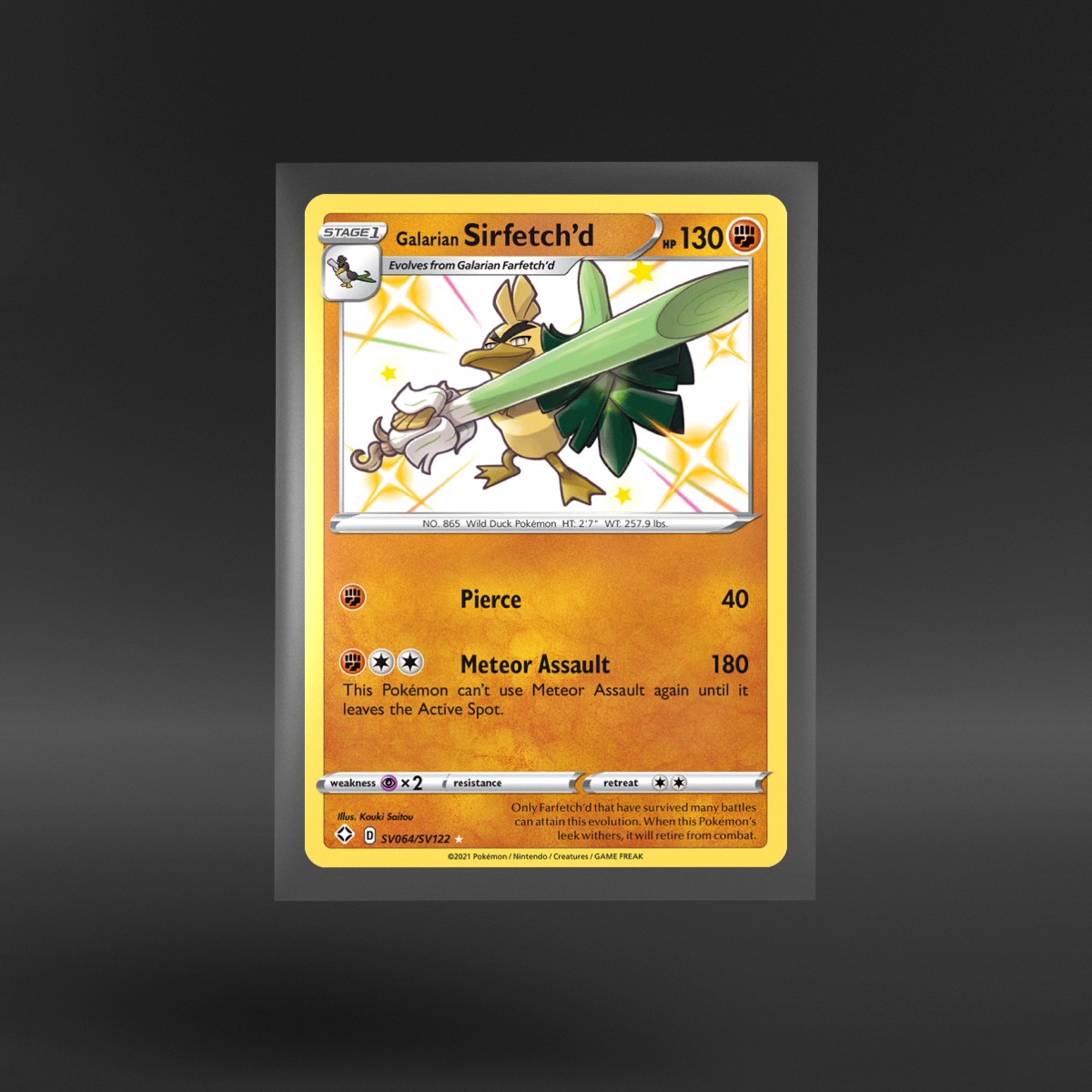 Shining Fates Shiny Vault #SV064/SV122 Galarian Sirfetch'd