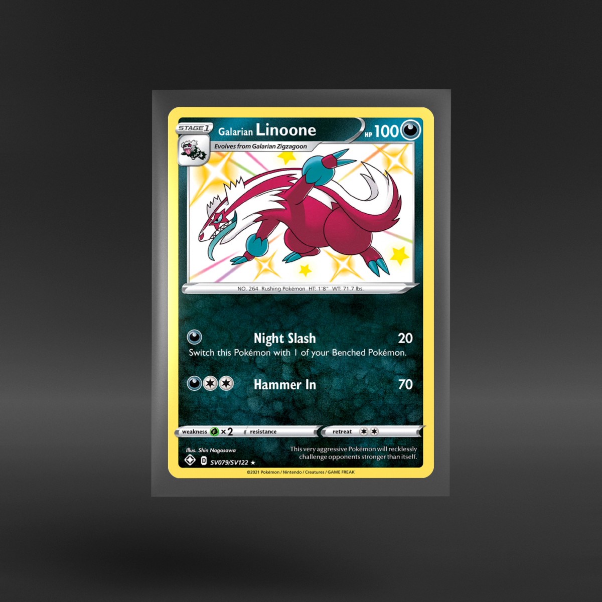 Shining Fates Shiny Vault #SV079/SV122 Galarian Linoone