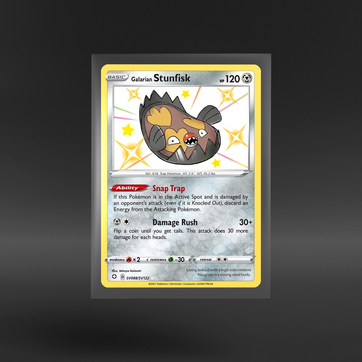 Shining Fates Shiny Vault #SV088/SV122 Galarian Stunfisk