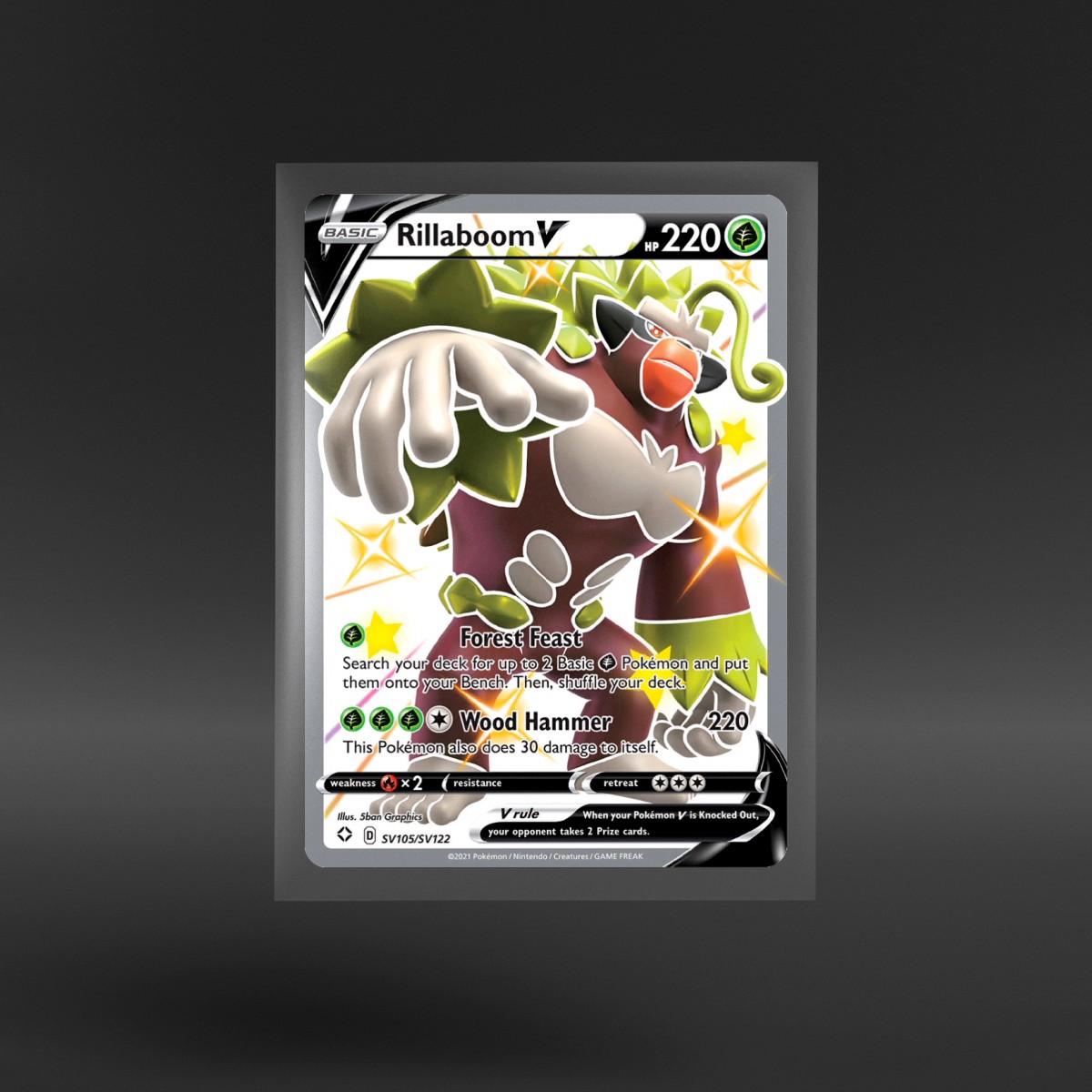 Shining Fates Shiny Vault #SV105/SV122 Rillaboom V