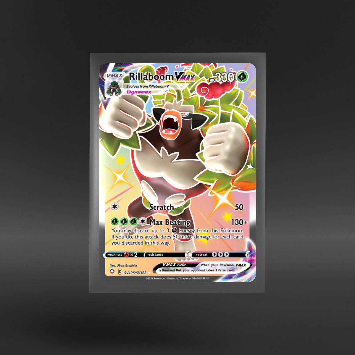 Shining Fates Shiny Vault #SV106/SV122 Rillaboom VMAX