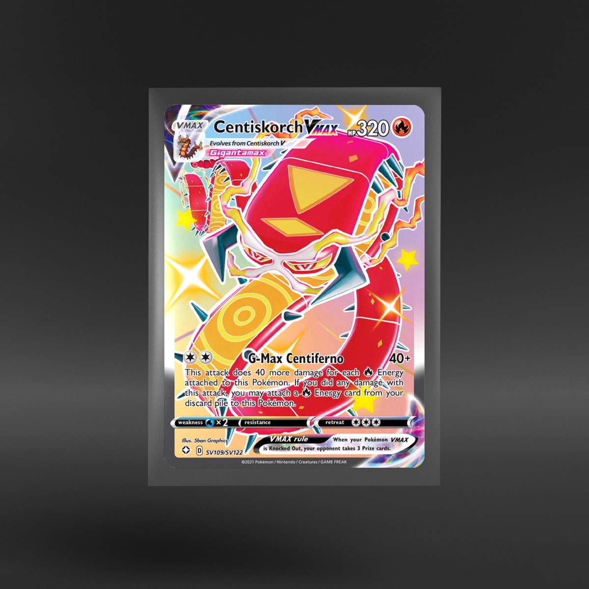 Shining Fates Shiny Vault #SV109/SV122 Centiskorch VMAX